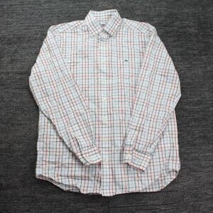 Vineyard Vines Classic Fit Whale Shirt Mens Medium Plaid Long Sleeve Button Up